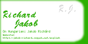 richard jakob business card