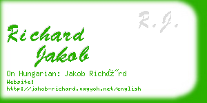 richard jakob business card